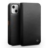 QIALINO for iPhone 13 Top Layer Cowhide Leather All-Round Protection Wallet Phone Cover with Stand