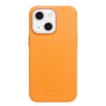 QIALINO for iPhone 13 Magnetic Charging Cowhide Leather Coated Phone Cover