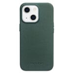 QIALINO for iPhone 13 Magnetic Charging Cowhide Leather Coated Phone Cover