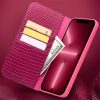 QIALINO for iPhone 13 Pro Case Scratch Resistant Wallet Stand Crocodile Texture Genuine Leather Anti-Shock Phone Cover