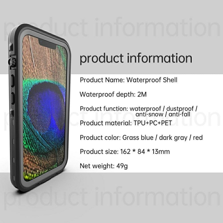 101130889A-2 REDPEPPER Dot+ Series For iPhone 13 Case IP68 Waterproof Clear Phone Cover