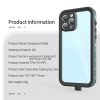 REDPEPPER Dot+ Series For iPhone 13 Pro Max Case IP68 Waterproof Clear Phone Cover