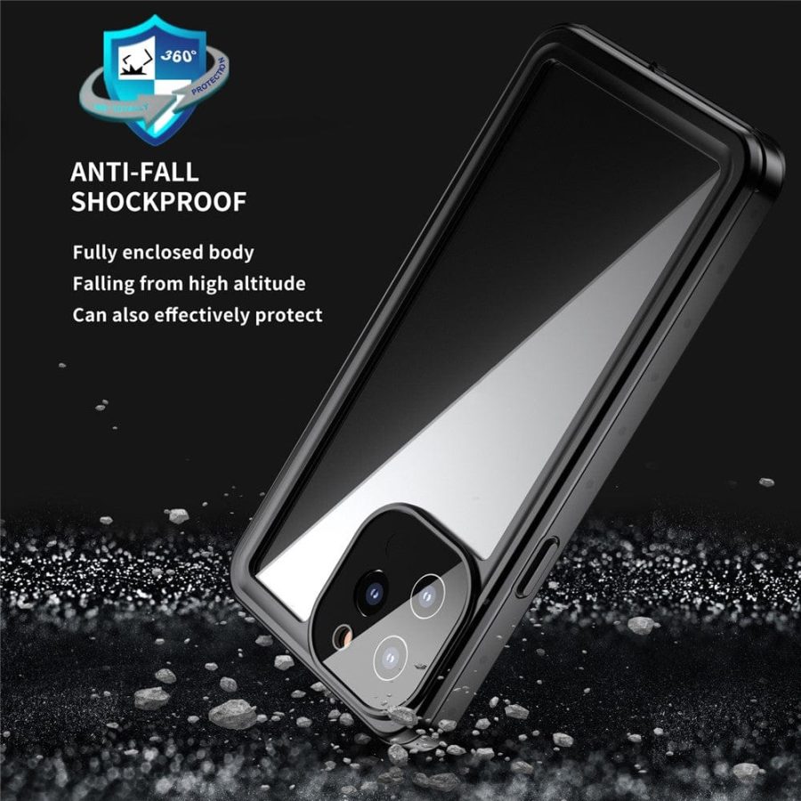 101130901A-5 REDPEPPER PRO Series for iPhone 13 Pro Max IP68 Waterproof Shockproof Clear Phone Case