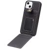 QIALINO for iPhone 13 Case Business Style Card Slots Cowhide Leather Coated Phone Cover