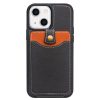 QIALINO for iPhone 13 Case Business Style Card Slots Cowhide Leather Coated Phone Cover