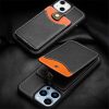 QIALINO for iPhone 13 Case Business Style Card Slots Cowhide Leather Coated Phone Cover