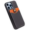 QIALINO for iPhone 13 Pro Case Business Style Card Slots Cowhide Leather Coated Phone Cover