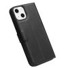 QIALINO for iPhone 13 Mini Case Anti-Fall Magnetic Closure Wallet Genuine Leather Phone Cover