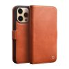 101132842B-1 QIALINO For iPhone 13 Pro Classic Cowhide Leather Case Wallet Stand Phone Cover