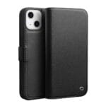 QIALINO For iPhone 13 Classic Cowhide Leather Case Wallet Stand Phone Cover