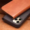 101133000A-7 QIALINO for iPhone 12 Pro Case Magnetic Clasp Genuine Leather Wallet Stand Phone Cover