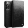 QIALINO For Samsung Galaxy S22+ Wallet Case Waxy Genuine Leather Flip Phone Cover