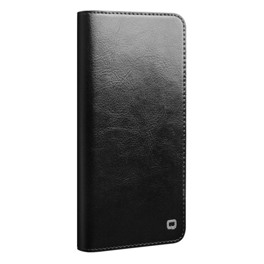 QIALINO for Samsung Galaxy S22 Wallet Case Waxy Genuine Leather Flip Phone Cover