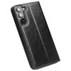 QIALINO for Samsung Galaxy S22 Wallet Case Waxy Genuine Leather Flip Phone Cover