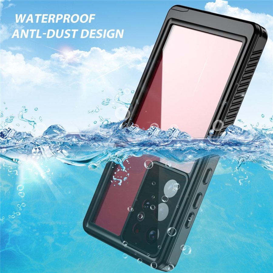 101244326A-3 REDPEPPER FS Series for Samsung Galaxy S22 Ultra IP68 Waterproof Case Full Protection Clear Phone Cover