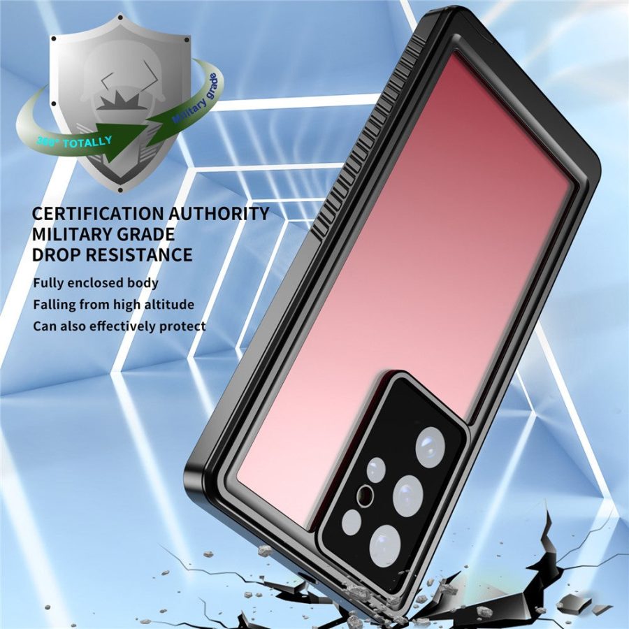 101244326A-6 REDPEPPER FS Series for Samsung Galaxy S22 Ultra IP68 Waterproof Case Full Protection Clear Phone Cover