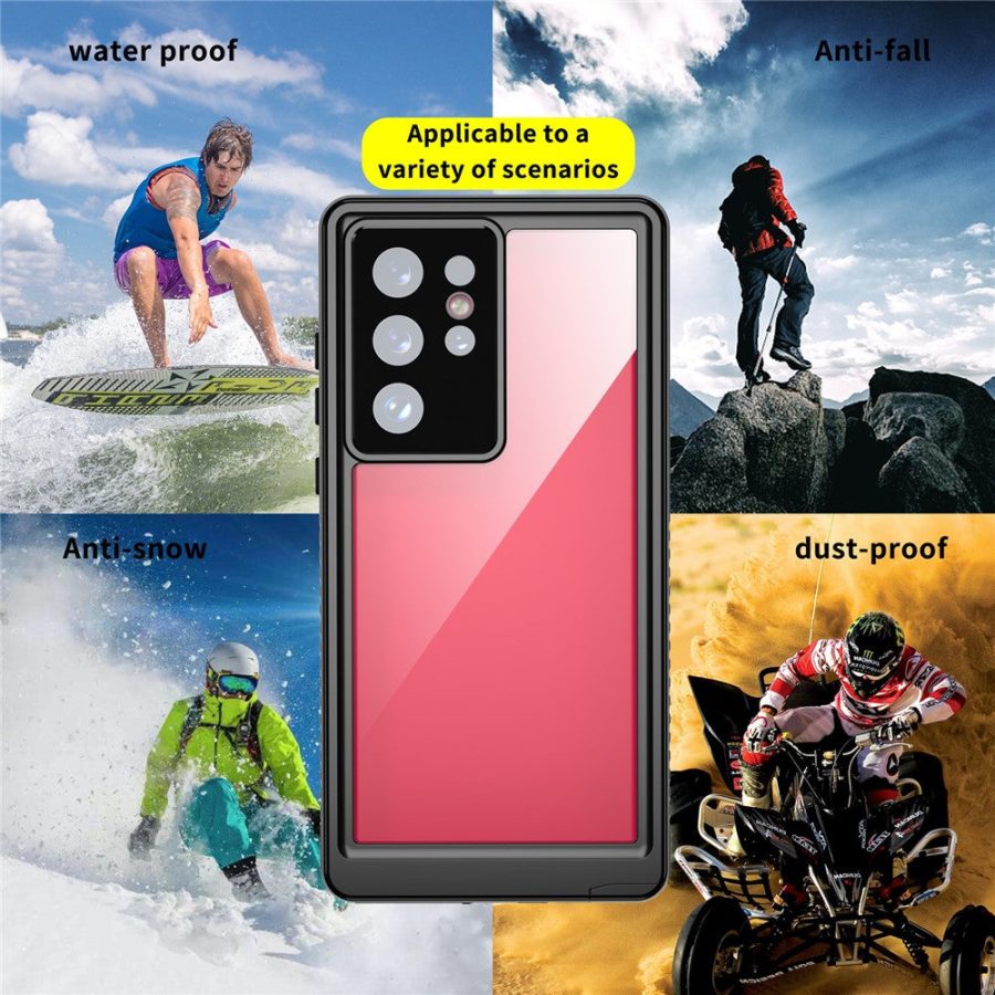 101244326A-8 REDPEPPER FS Series for Samsung Galaxy S22 Ultra IP68 Waterproof Case Full Protection Clear Phone Cover