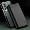 660102873A-5 QIALINO For Samsung Galaxy Z Fold3 Case Nappa Texture Genuine Leather Flip Phone Cover with Pen Holder