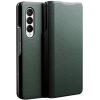 660102873B-1 QIALINO For Samsung Galaxy Z Fold3 Case Nappa Texture Genuine Leather Flip Phone Cover with Pen Holder