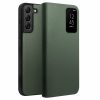 QIALINO For Samsung Galaxy S22 Case Smart View Window Genuine Cowhide Leather Flip Cover