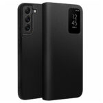 QIALINO For Samsung Galaxy S22 Case Smart View Window Genuine Cowhide Leather Flip Cover
