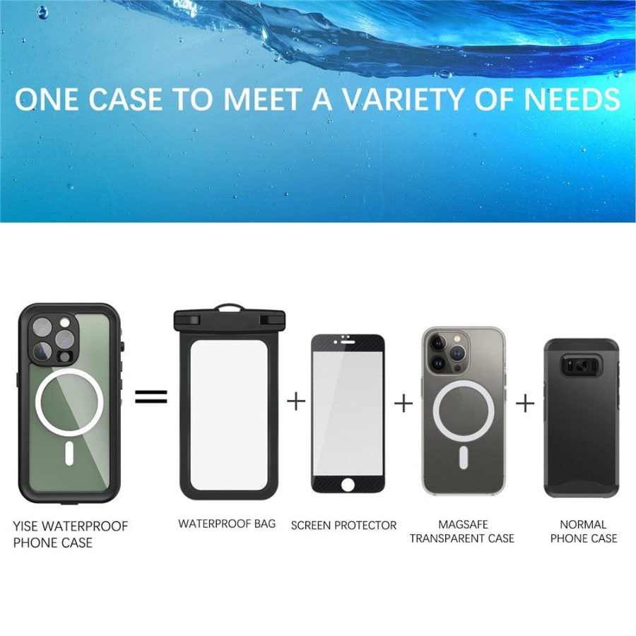 660108798B-12 REDPEPPER Dot+ Series for iPhone 14 Pro IP68 Waterproof Clear Phone Case | Compatible with MagSafe