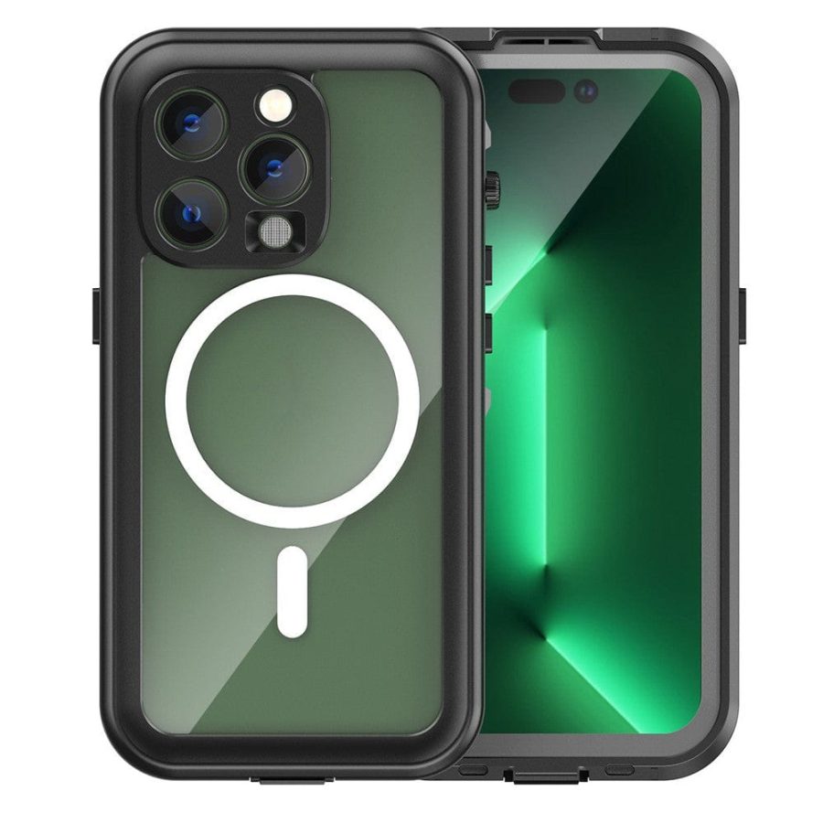 660108798B-14 REDPEPPER Dot+ Series for iPhone 14 Pro IP68 Waterproof Clear Phone Case | Compatible with MagSafe