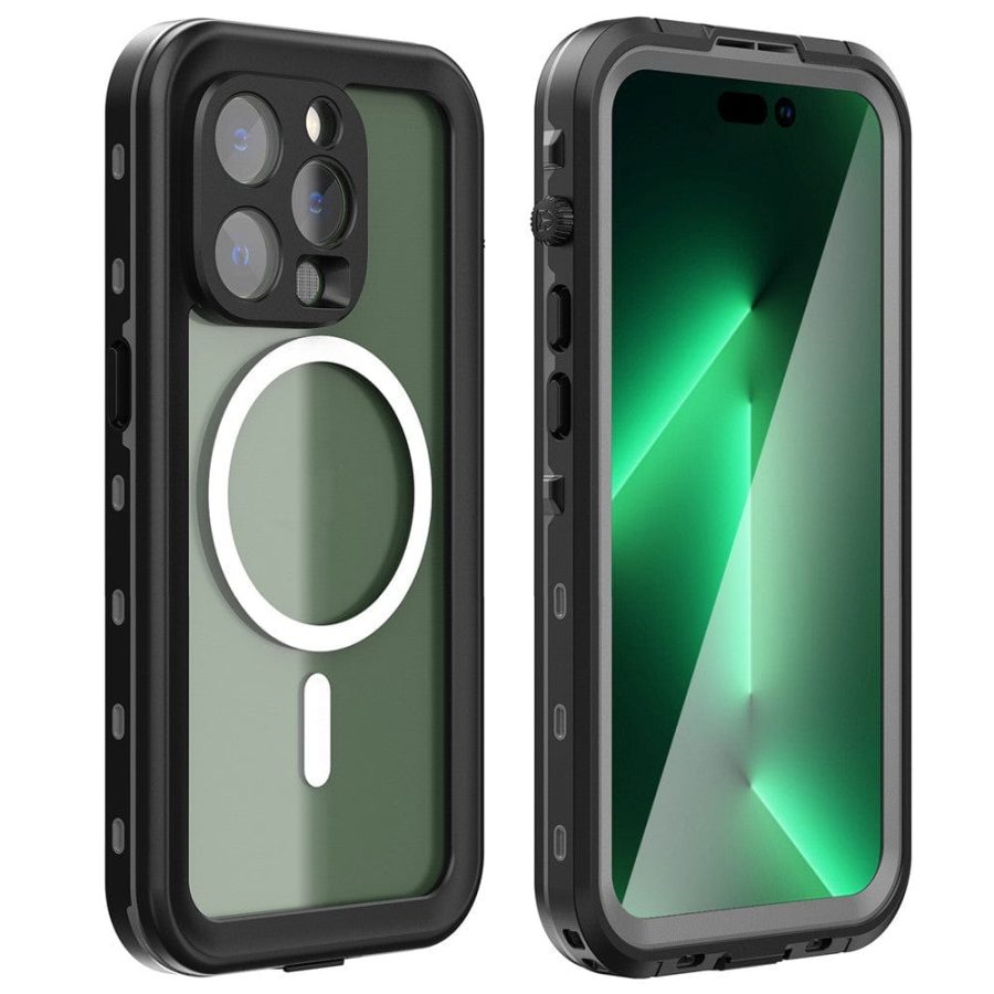 660108798B-2 REDPEPPER Dot+ Series for iPhone 14 Pro IP68 Waterproof Clear Phone Case | Compatible with MagSafe