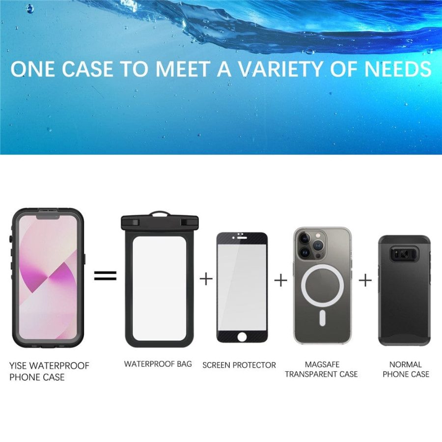REDPEPPER Dot+ Series for iPhone 14 IP68 Waterproof Clear Phone Case | Compatible with MagSafe