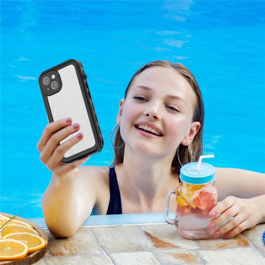 REDPEPPER Dot+ Series for iPhone 14 IP68 Waterproof Clear Phone Case | Compatible with MagSafe