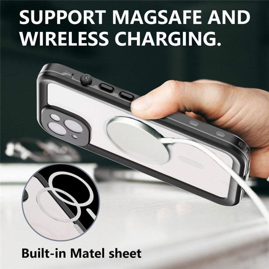 REDPEPPER Dot+ Series for iPhone 14 IP68 Waterproof Clear Phone Case | Compatible with MagSafe