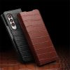 660109467B-6 QIALINO for Samsung Galaxy Z Fold3 Case Crocodile Texture Genuine Cowhide Leather Flip Phone Cover