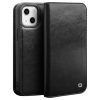 QIALINO For iPhone 14 Plus Case Genuine Leather Flip Stand Wallet Drop-proof Phone Cover