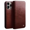 660110072B-1 QIALINO For iPhone 14 Pro Case Card Holder Genuine Leather Stand Phone Cover