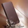 QIALINO For iPhone 14 Plus Case Classic Genuine Leather Wallet Business Phone Cover