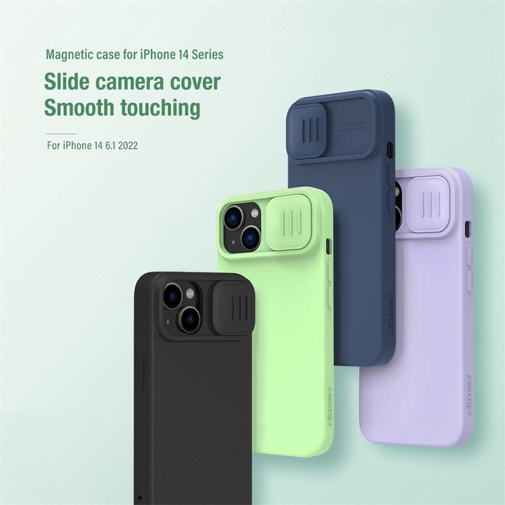 NILLKIN Magnetic Case for iPhone 14 Plus Slide Camera Protection Silicone Phone Cover | Compatible with MagSafe - Image 11