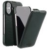 6601106416D-1 MELKCO For iPhone 16 Flip Case Genuine Leather Vertical Phone Cover | Compatible with MagSafe