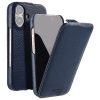 MELKCO For iPhone 16 Plus Flip Case Genuine Leather Vertical Phone Cover | Compatible with MagSafe