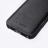 6601106418A-3 MELKCO For iPhone 16 Pro Flip Case Genuine Leather Vertical Phone Cover | Compatible with MagSafe