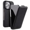 6601106419A-1 MELKCO For iPhone 16 Pro Max Flip Case Genuine Leather Vertical Phone Cover | Compatible with MagSafe