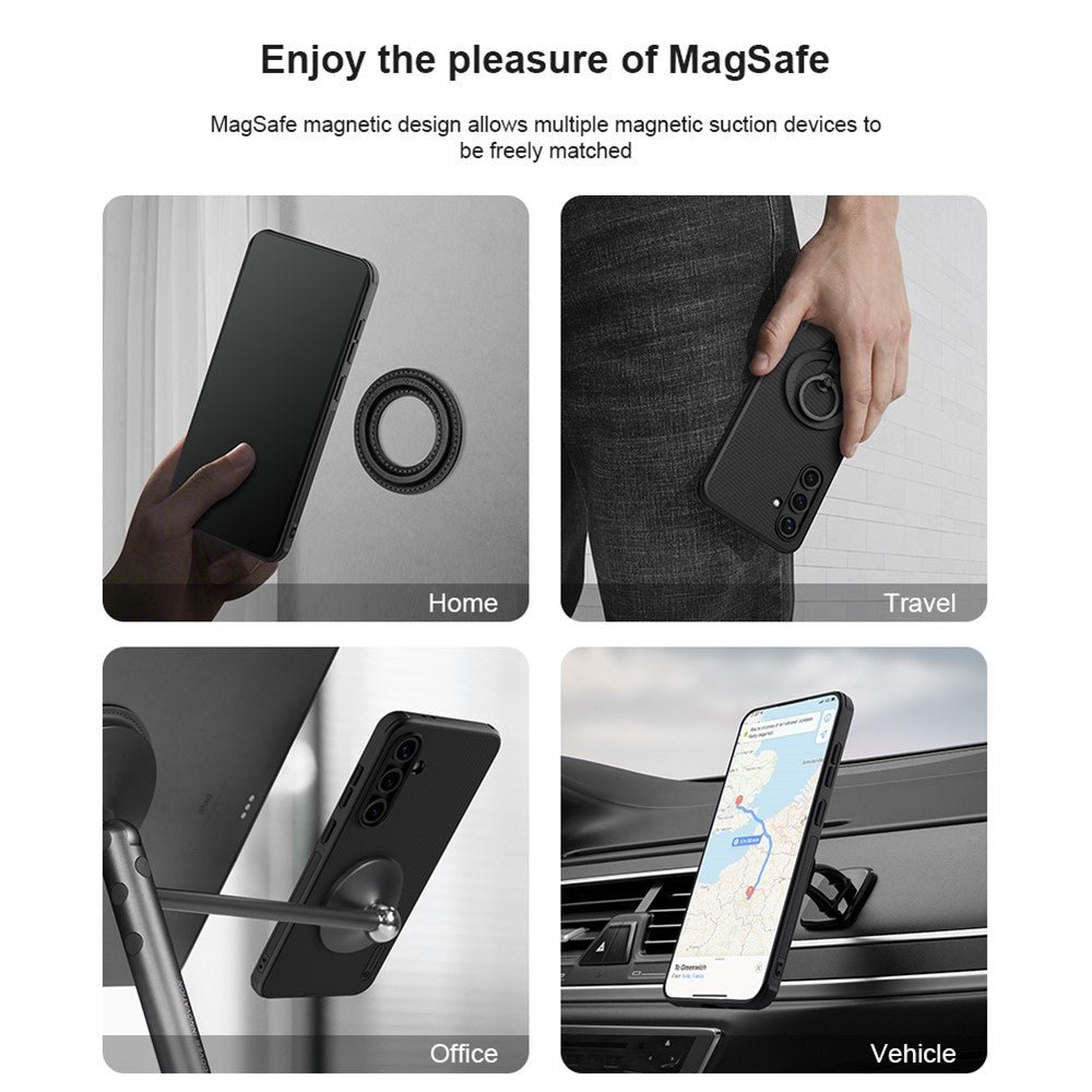 NILLKIN Super Frosted Shield Pro for Samsung Galaxy S24 FE Case Drop-Proof Shell Built-In Magnet Ring - Image 6