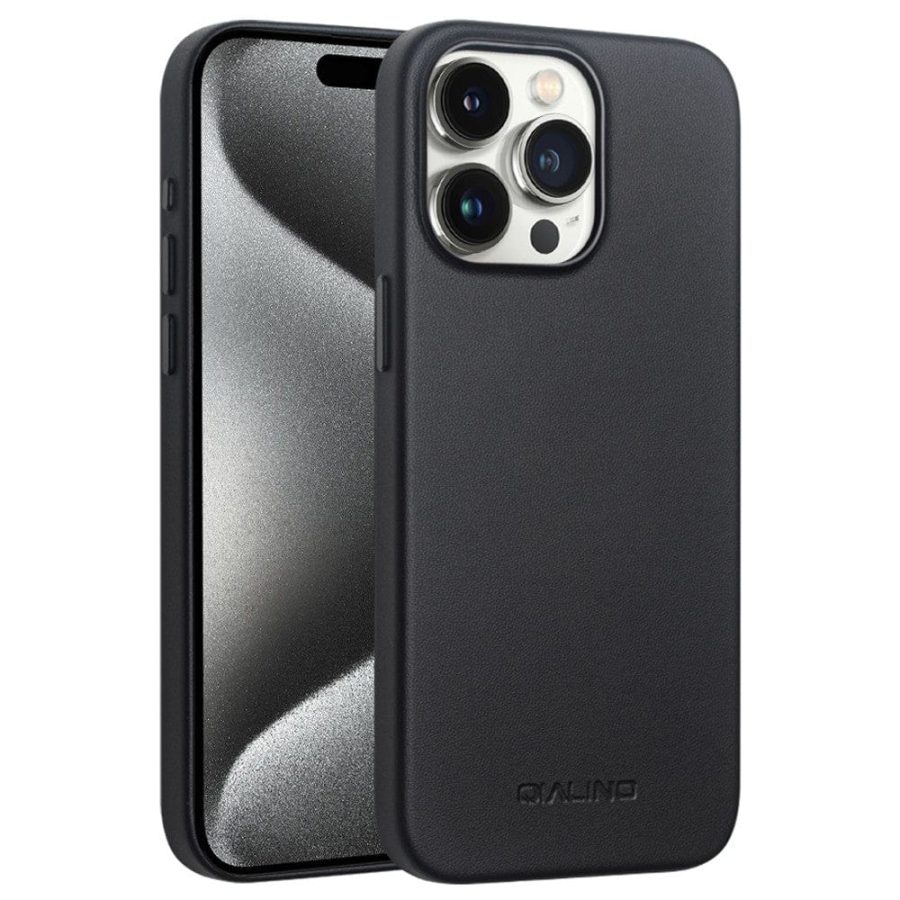 QIALINO For iPhone 15 Pro Max Case Silicone-PU Phone Cover | Compatible with MagSafe