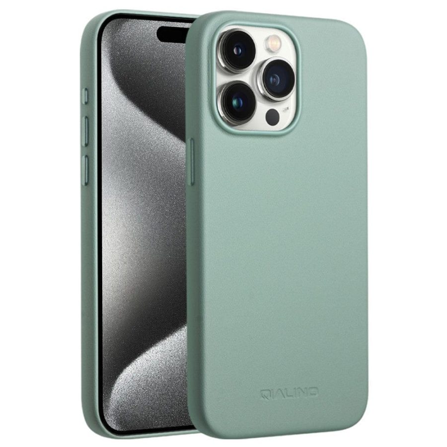 QIALINO For iPhone 15 Pro Max Case Silicone-PU Phone Cover | Compatible with MagSafe