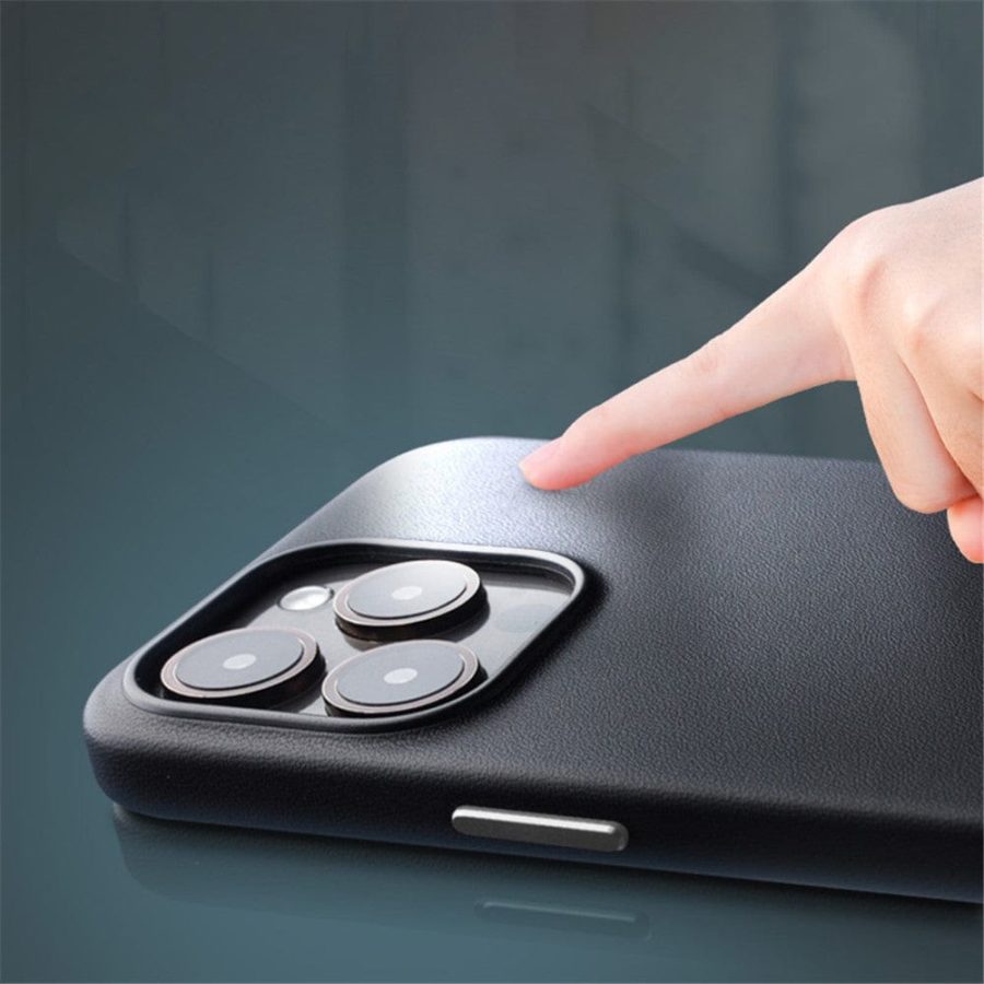 QIALINO For iPhone 15 Pro Case Silicone-PU Phone Cover | Compatible with MagSafe