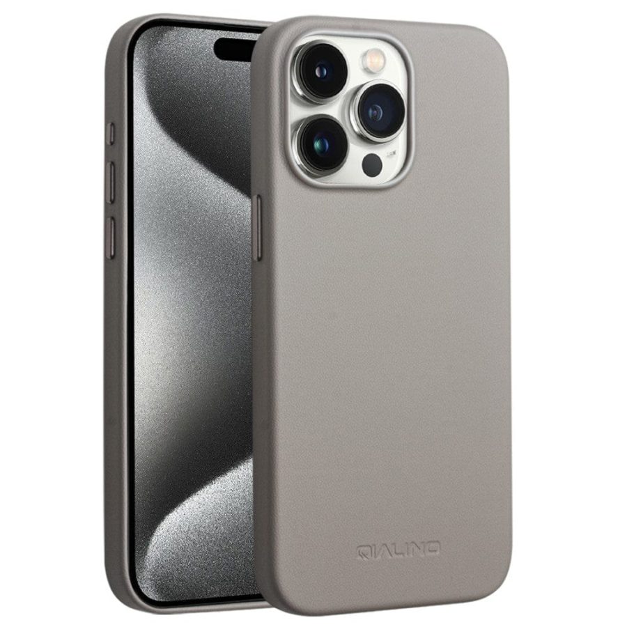 QIALINO For iPhone 15 Pro Case Silicone-PU Phone Cover | Compatible with MagSafe