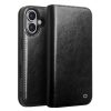 QIALINO For iPhone 16 Plus Case Card Holder Genuine Leather Stand Phone Cover
