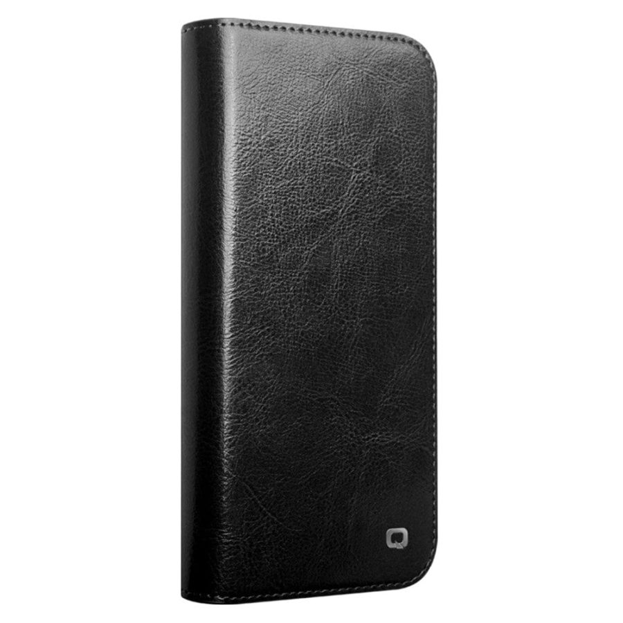 QIALINO For iPhone 16 Case Genuine Leather Card Holder Stand Flip Phone Cover