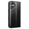 QIALINO For iPhone 16 Case Genuine Leather Card Holder Stand Flip Phone Cover