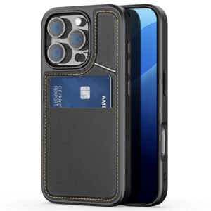 DUX DUCIS Rafi II Series for iPhone 16 Pro Max Case RFID Blocking Card Slots Leather Cover | Compatible with MagSafe