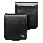 QIALINO For Samsung Galaxy Z Flip7 FE | Z Flip6 Case Genuine Leather Flip Phone Cover